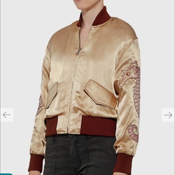 Ganni animal print satin bomber 🧥 - Picture 5 of 17